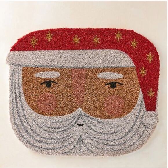 Anthropologie Other - Anthropologie Santa Claus Doormat Holiday NEW